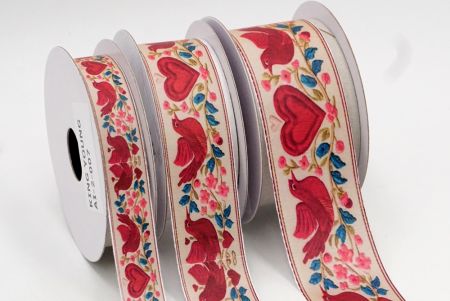 Birds and Love Jacquard Ribbon_AI-KN